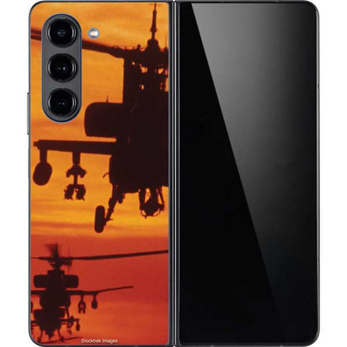 Four AH-64 Apache Helicopters Galaxy Z Fold5 5G Skin